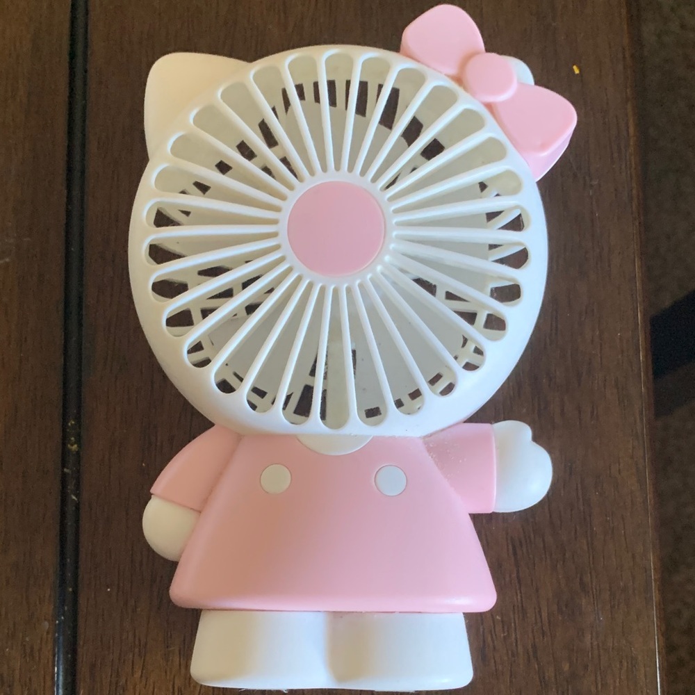 Hello Kitty Pink and White Handheld Fan